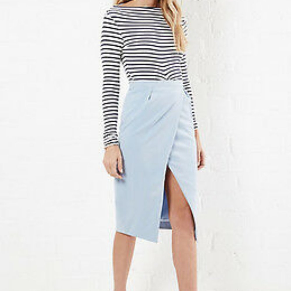 Anthropologie Six Crisp Days Pale Blue Pencil Skirt